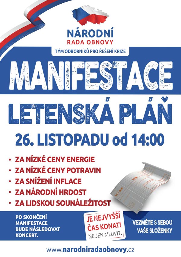 Leták Manifestace 26. 11.